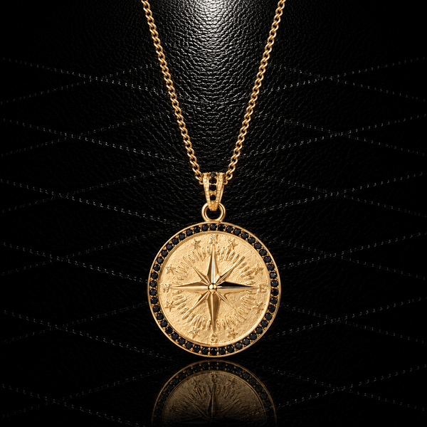 GOUDEN KOMPAS – INCLUSIEF LUXE CUBAN KETTING (55 CM) - THOMASINY®