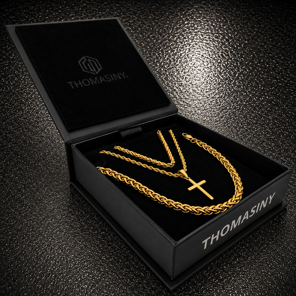 Kruis Cadeauset (goud) - THOMASINY®