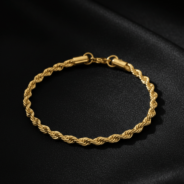 Rope Bracelet 5mm goud - THOMASINY®