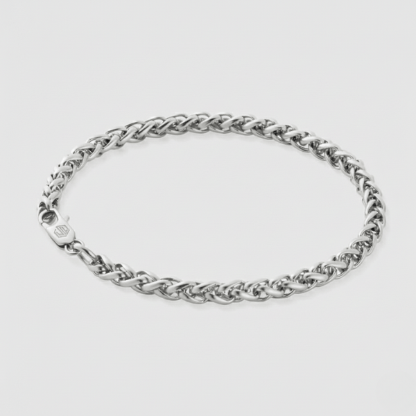 Tarwe armband (Zilver) 5mm - THOMASINY®