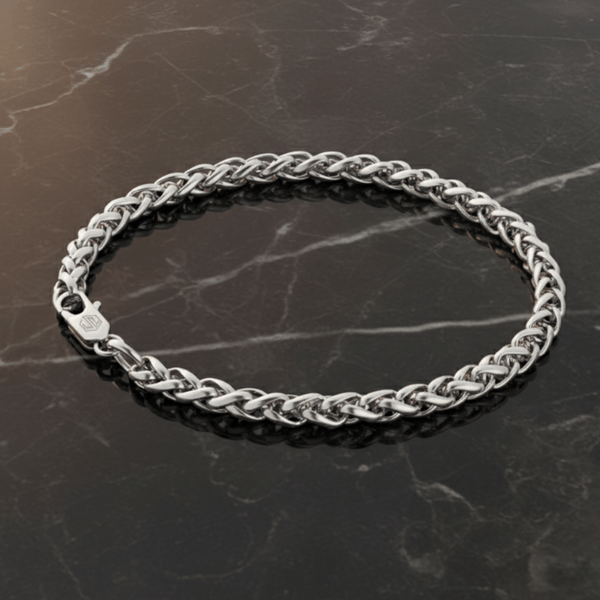 Tarwe armband (Zilver) 5mm - THOMASINY®