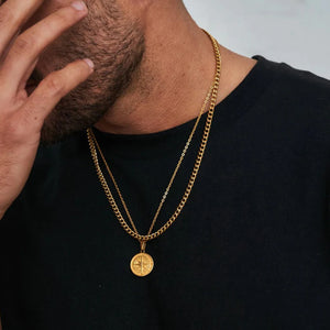 Compass (hanger+ketting 55cm ) / Wheat ketting 3mm (55cm)