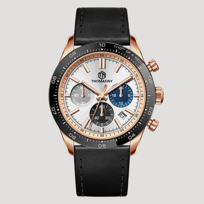 Thomassiny® Chronograph Rosegoldblack Leder