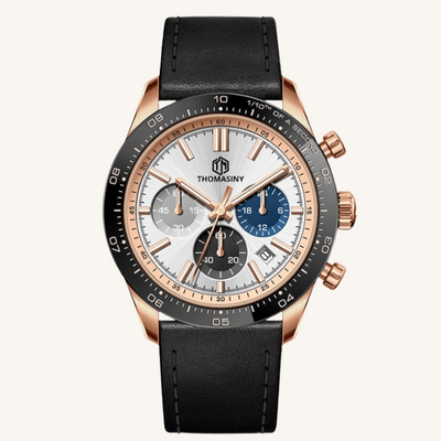 Thomassiny® Chronograph Rosegoldblack Leder