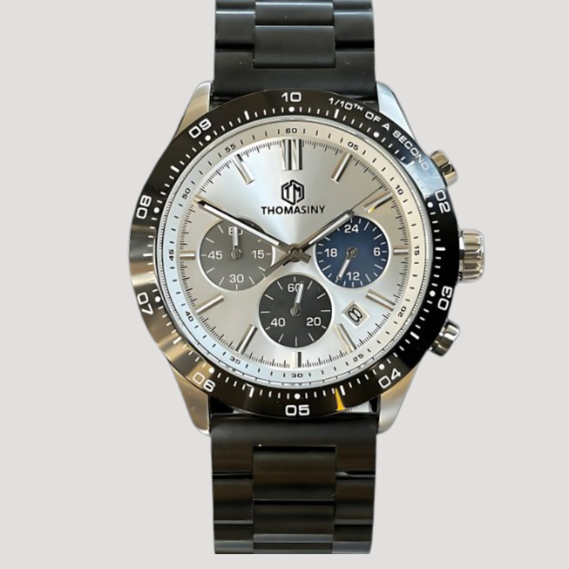 Thomassiny® Chronograph Silver Tricolore