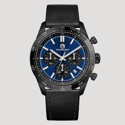 THOMASINY® CHRONOGRAAF DEEPSEABLUE LEDER