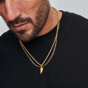 Vleugel (hanger+ketting 55cm ) / Rope  ketting 3mm (50cm)