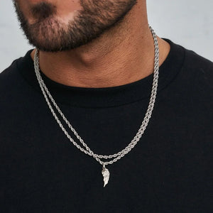 Vleugel + ketting (55cm) / Figaro ketting 3mm (55cm)