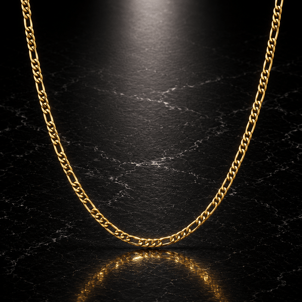 Argentum Figaro Chain – 3mm (Goud) - THOMASINY®