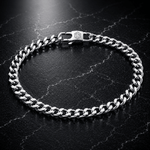 Cubaan armband (Zilver) 4mm