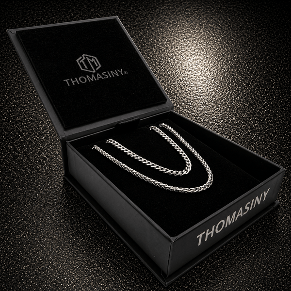Cubaanse & Tarweketting Cadeauset (zilver) - THOMASINY®
