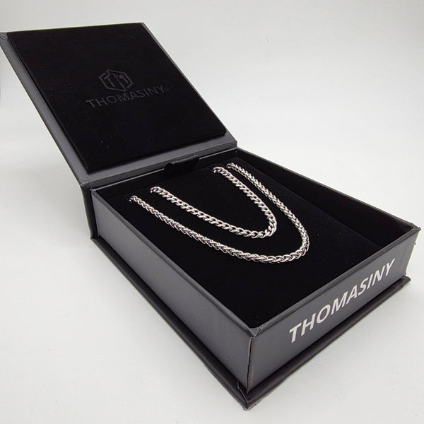 Cubaanse & Tarweketting Cadeauset (zilver) - THOMASINY®