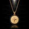 GOUDEN KOMPAS – INCLUSIEF LUXE CUBAN KETTING (55 CM) - THOMASINY®