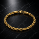 Rope Bracelet 5mm goud - THOMASINY®