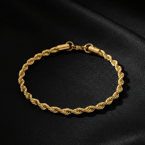 Rope Bracelet 5mm goud - THOMASINY®