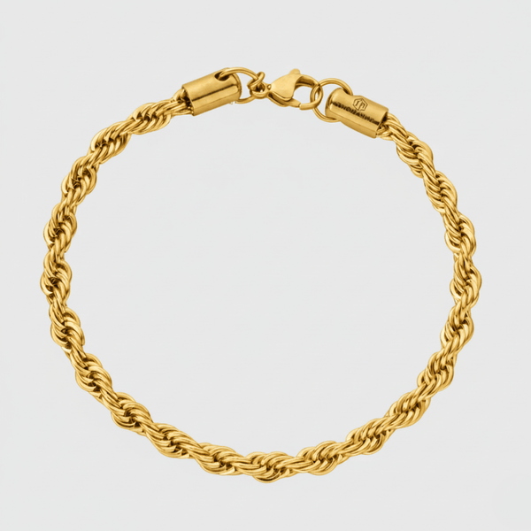 Rope Bracelet 5mm goud - THOMASINY®