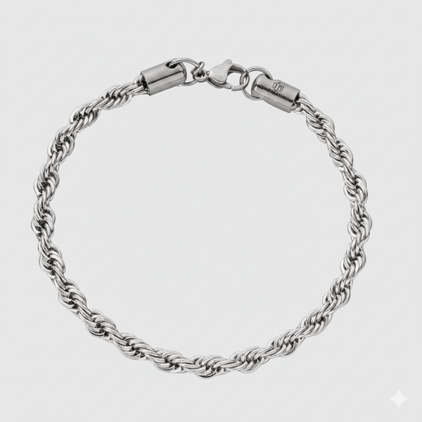 Rope Bracelet 5mm Zilver - THOMASINY®