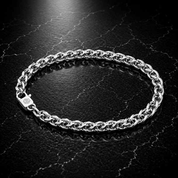 Tarwe armband (Zilver) 5mm - THOMASINY®