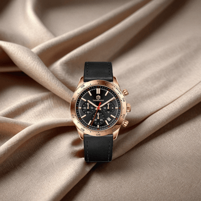 THOMASINY® CHRONOGRAAF BLACKROSÈ LEDER - THOMASINY®