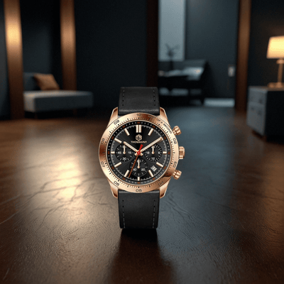THOMASINY® CHRONOGRAAF BLACKROSÈ LEDER - THOMASINY®