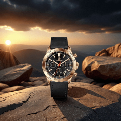THOMASINY® CHRONOGRAAF BLACKROSÈ LEDER - THOMASINY®