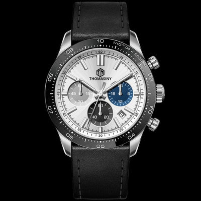 THOMASINY® CHRONOGRAAF BLACKSILVER LEDER - THOMASINY®