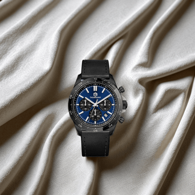 THOMASINY® CHRONOGRAAF DEEPSEABLUE LEDER - THOMASINY®