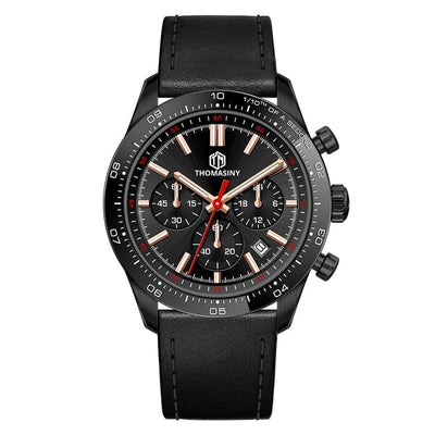 THOMASINY® CHRONOGRAAF MIDNIGHTBLACK Leder - THOMASINY®