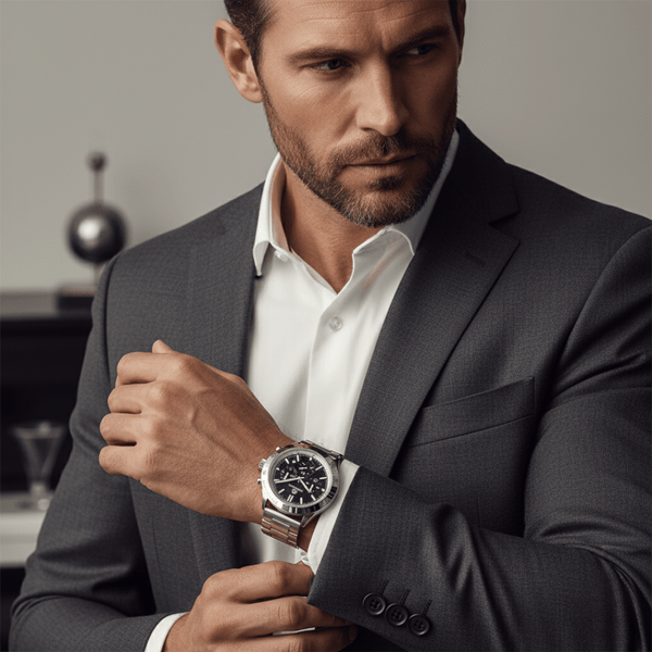 MIDNIGHT ECLIPSE  ZILVER HEREN HORLOGE tweede afbeelding