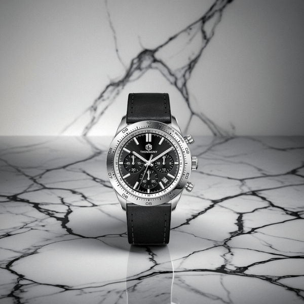 THOMASINY® CHRONOGRAAF MIDNIGHTECLIPSE Leder - THOMASINY®