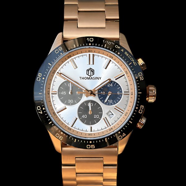 THOMASINY® CHRONOGRAAF ROSEGOLDBLACK - THOMASINY®