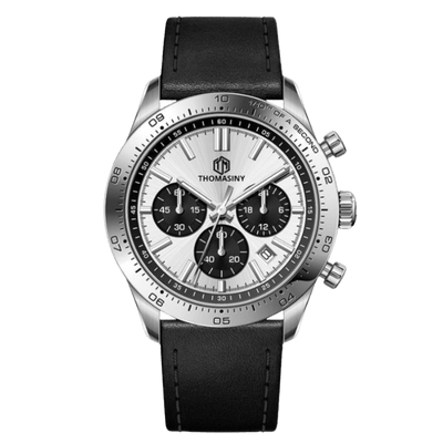 THOMASINY® CHRONOGRAAF SILVERFROST Leder - THOMASINY®