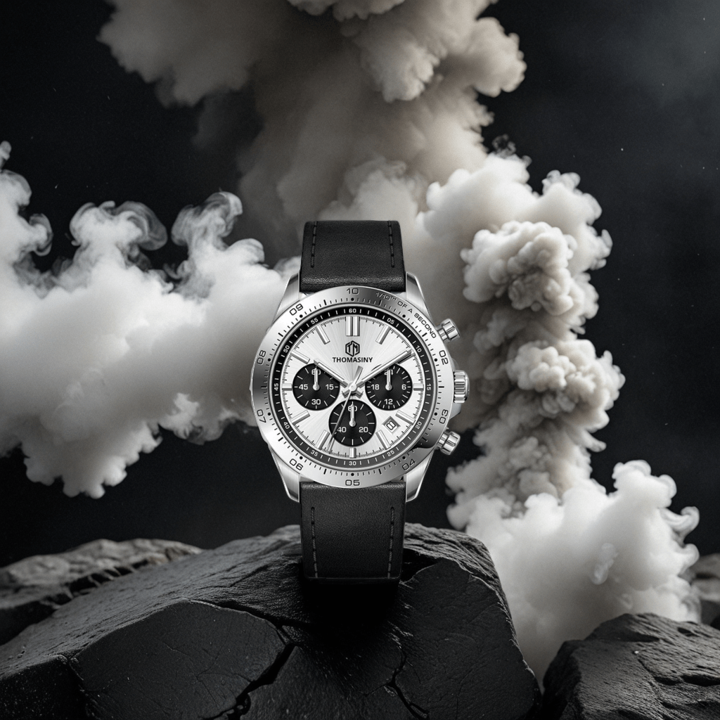 THOMASINY® CHRONOGRAAF SILVERFROST Leder - THOMASINY®
