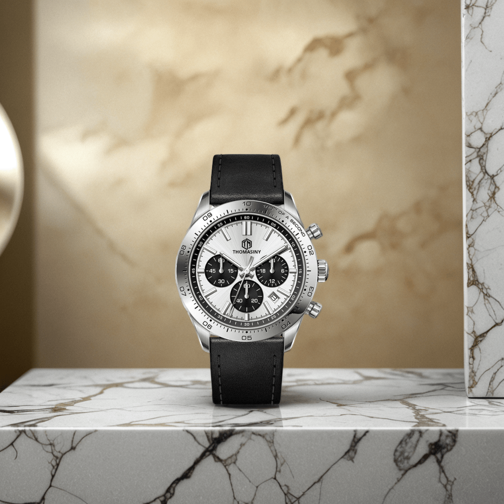 THOMASINY® CHRONOGRAAF SILVERFROST Leder - THOMASINY®