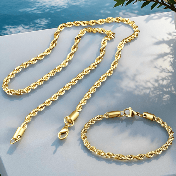 Thomasiny Titan Set – Luxe Rope Chain & Armband - THOMASINY®