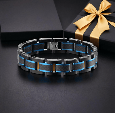 Thomasiny Voltline Heren Armband Blauw Zwart RVS - THOMASINY®