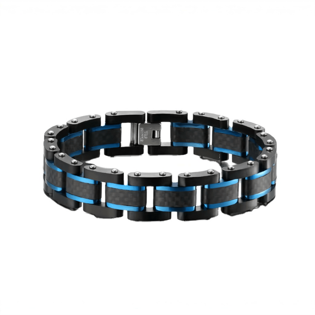Thomasiny Voltline Heren Armband Blauw Zwart RVS - THOMASINY®