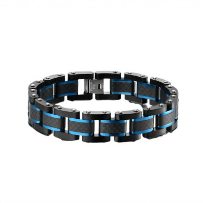 Thomasiny Voltline Heren Armband Blauw Zwart RVS - THOMASINY®